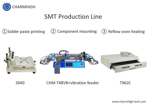 T962C Productielijn 3040 van SMT van de terugvloeiingsoven van de de Lijstbovenkant van Chmt 48vb van de Stencilprinter de Oogst en de Plaats