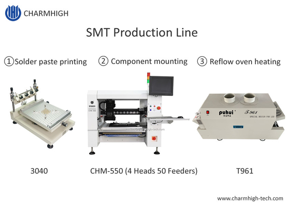 3040 Stencilprinter chm-550 SMT-Productielijn SMT Chip Mounter Reflow Oven T961