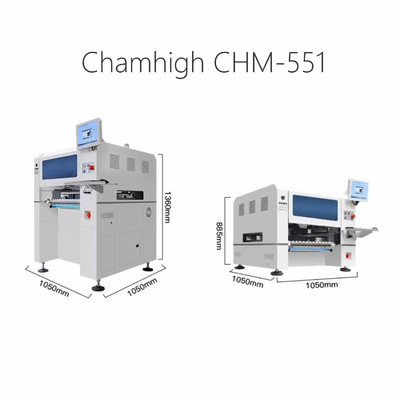 Charmhigh CHM551 SMD pick and place machine met hoge precisie voor 0201 / QFN / BGA