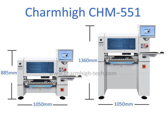 Charmhigh CHM551 SMD pick and place machine met hoge precisie voor 0201 / QFN / BGA