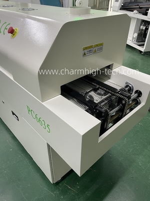PC6635 Spoor + PC Control Loodvrije terugstroomoven 2200*350mm 6 temp Zones Soldering Machine