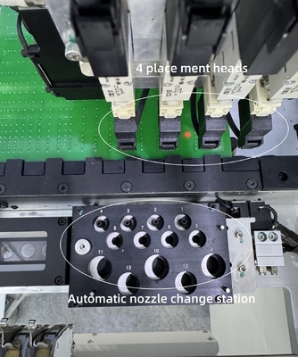 CHM-551 Volautomatische 4-kops SMT Pick-and-Place Machine 0201, Automatische Nozzlewissel