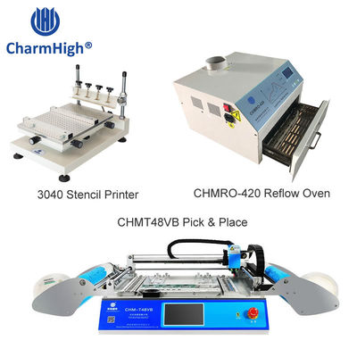 CHMT48VB Benchtop SMT Pick and Place Machine 58 Feeders 2 Vision Cameras