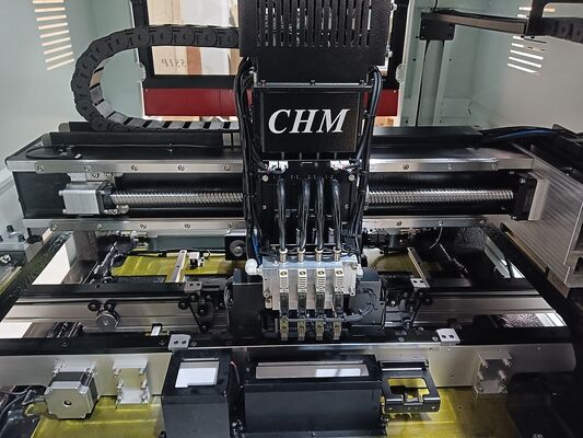 Hoogprecisie 4-kop CHM-551P SMT-productielijn met 4-zone reflowoven voor PCB-assemblage