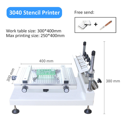 Van de het Deegstencil van het hoge Precisiesoldeersel Printer 3040 Printer van het het Soldeerseldeeg van SMT de Hand