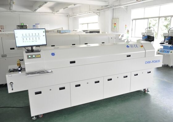 CHM-PC6635 Loodvrije Reflow Oven met PC-besturing, 6 temperatuurzones en 2200*350mm verwarmingsgebied voor SMT-soldeerwerk