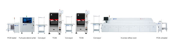Bestseller 6-koppen TC06 Pick and Place Machine gietijzeren frame SMT Chip Mounter