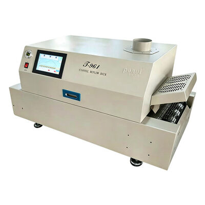 T961 Desktop Reflow Oven met transportband 730*230mm 6 temperatuurzones 3.5KW Soldeermachine